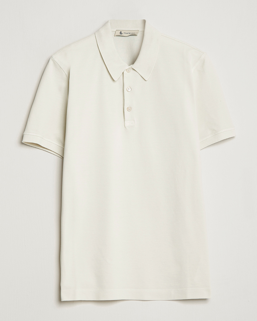 Mies | Pikeet | Piacenza Cashmere | Portofino Short Sleeve Polo Off White