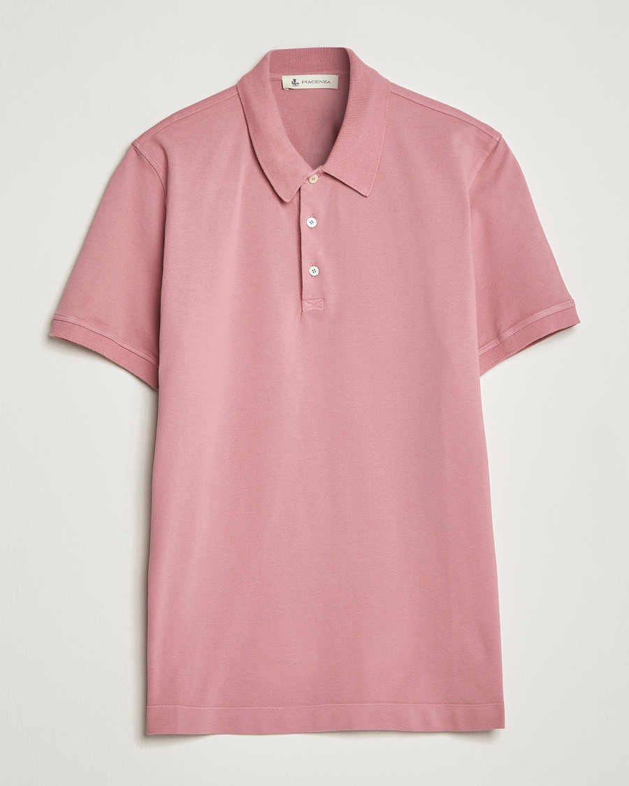 Mies | Pikeet | Piacenza Cashmere | Portofino Short Sleeve Polo Rosa