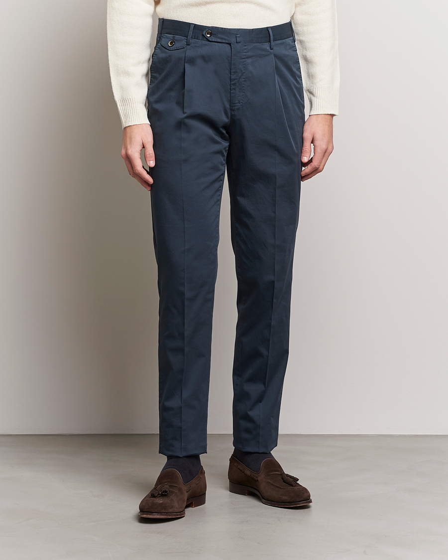 Mies |  | PT01 | Gentleman Fit Cotton Stretch Chinos Navy