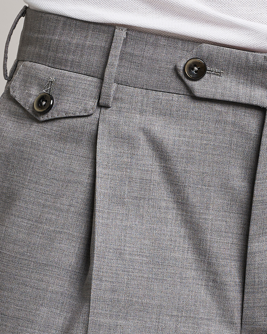 Mies | Housut | PT01 | Gentleman Fit Wool Trousers Light Grey