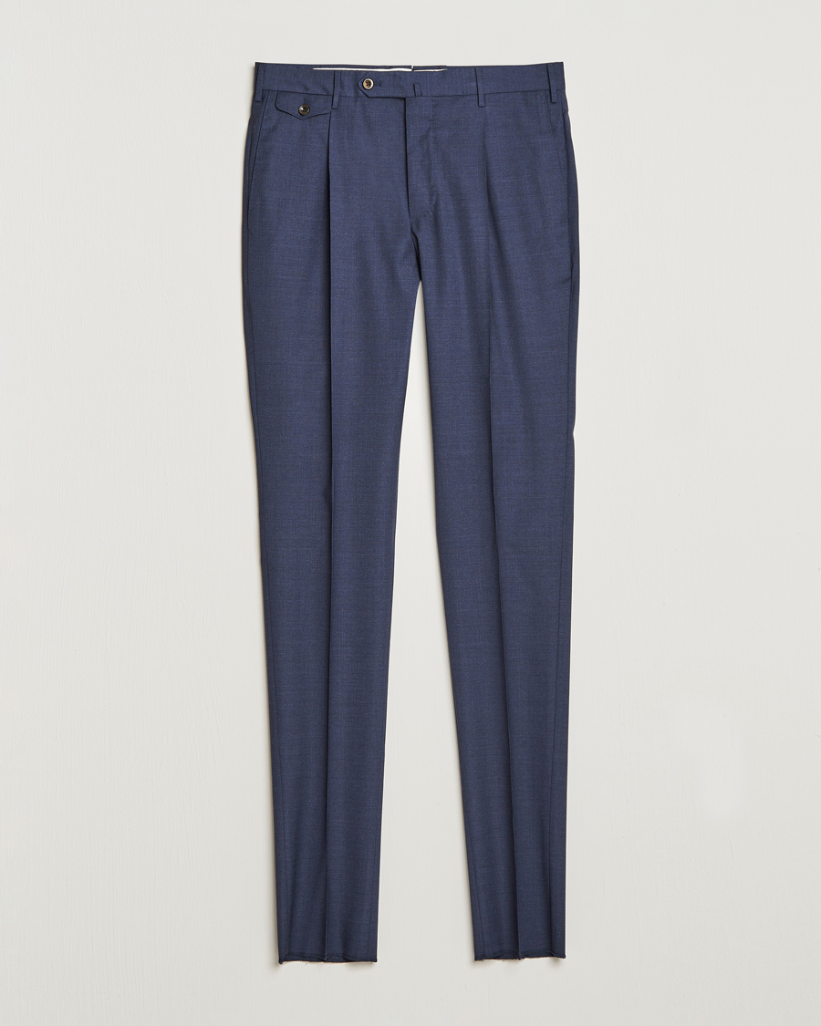 Mies | Housut | PT01 | Gentleman Fit Wool Trousers Dark Blue