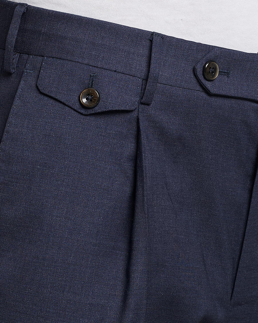Mies | Housut | PT01 | Gentleman Fit Wool Trousers Dark Blue