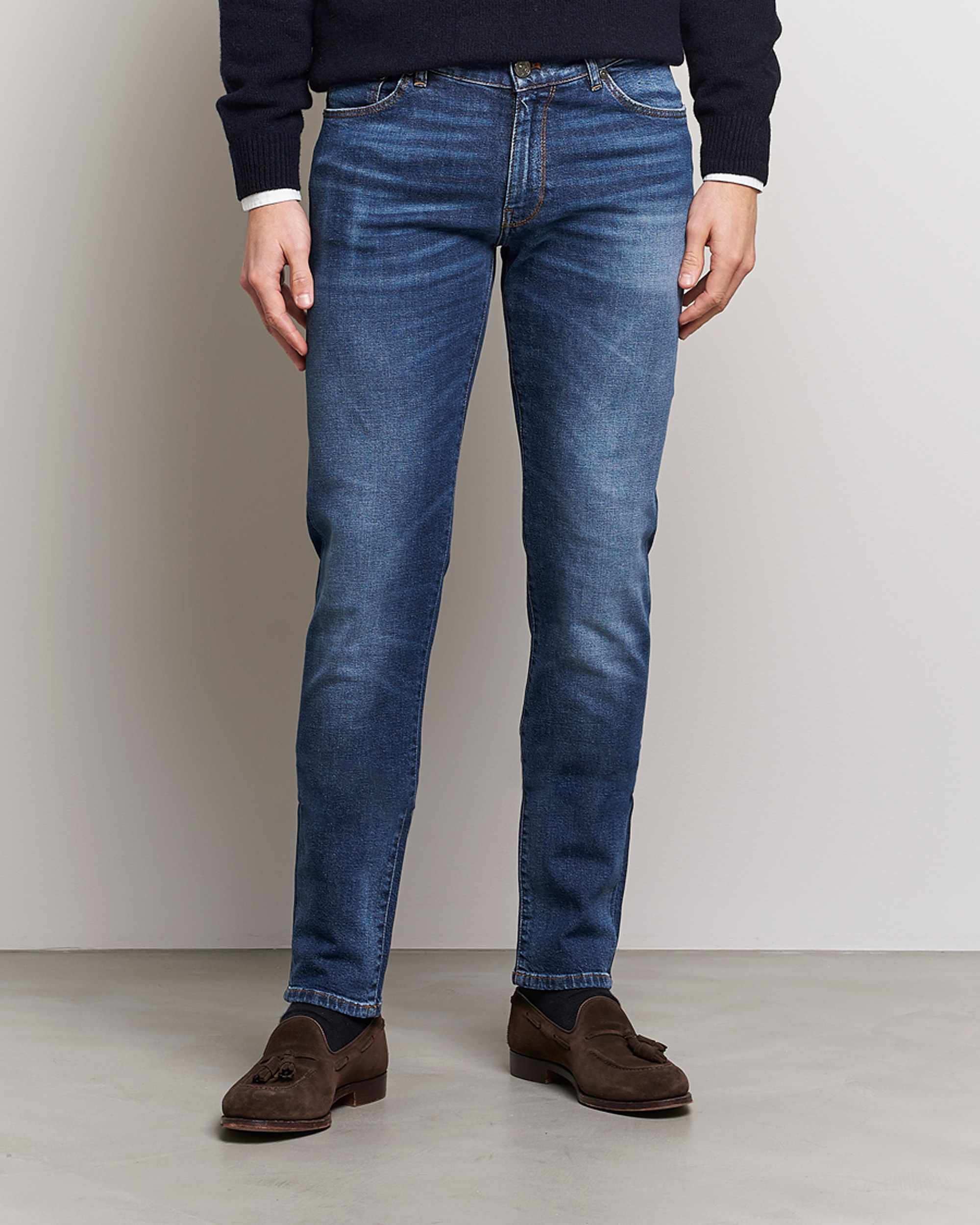 Mies |  | PT01 | Slim Fit Stretch Jeans Blue Wash