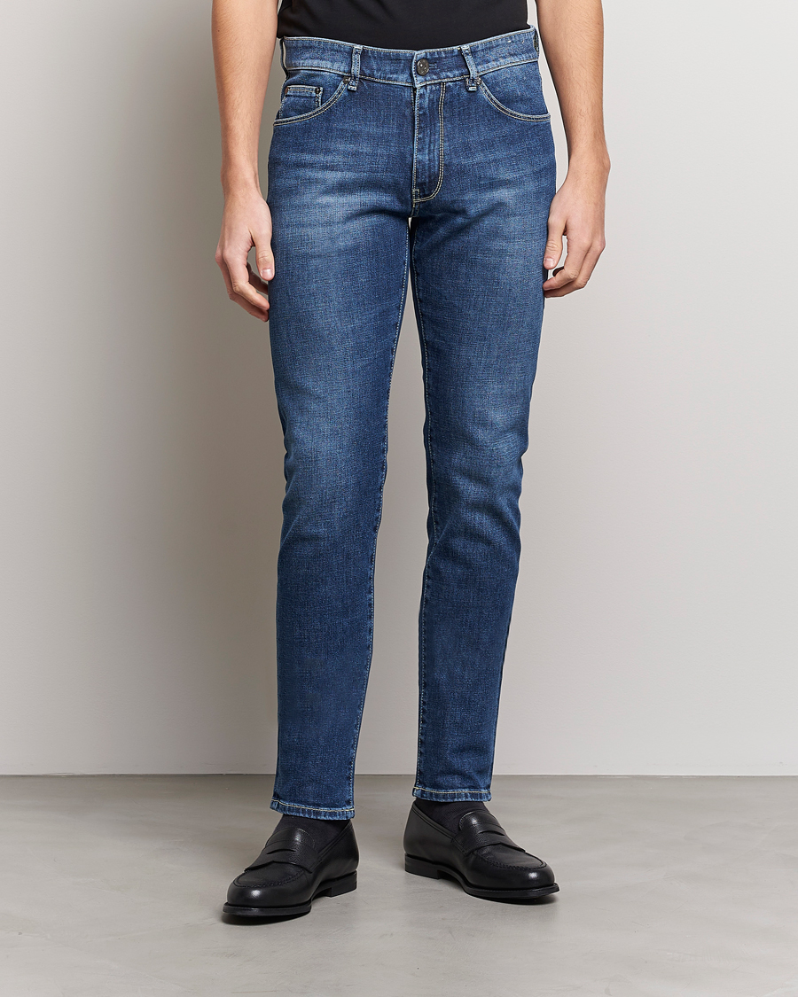 Mies |  | PT01 | Slim Fit Stretch Jeans Medium Blue Wash