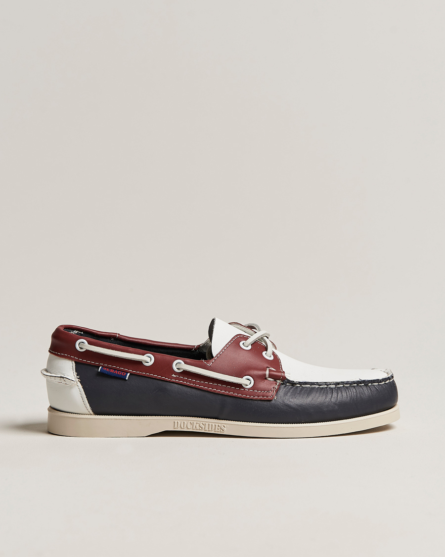 Mies | Sebago Portland Spinnaker Shoe Blue/Red/White | Sebago | Portland Spinnaker Shoe Blue/Red/White