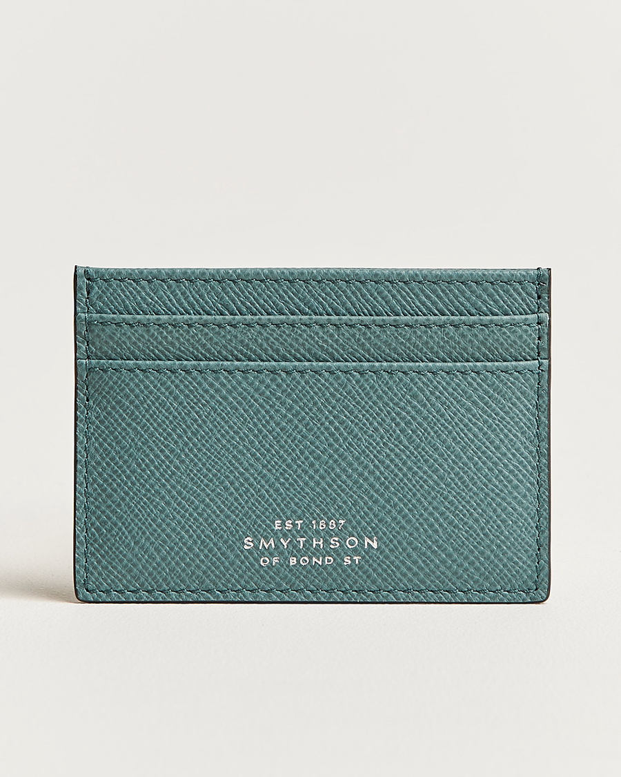 Mies | Smythson Panama Flat Cardholder Dark Teal | Smythson | Panama Flat Cardholder Dark Teal