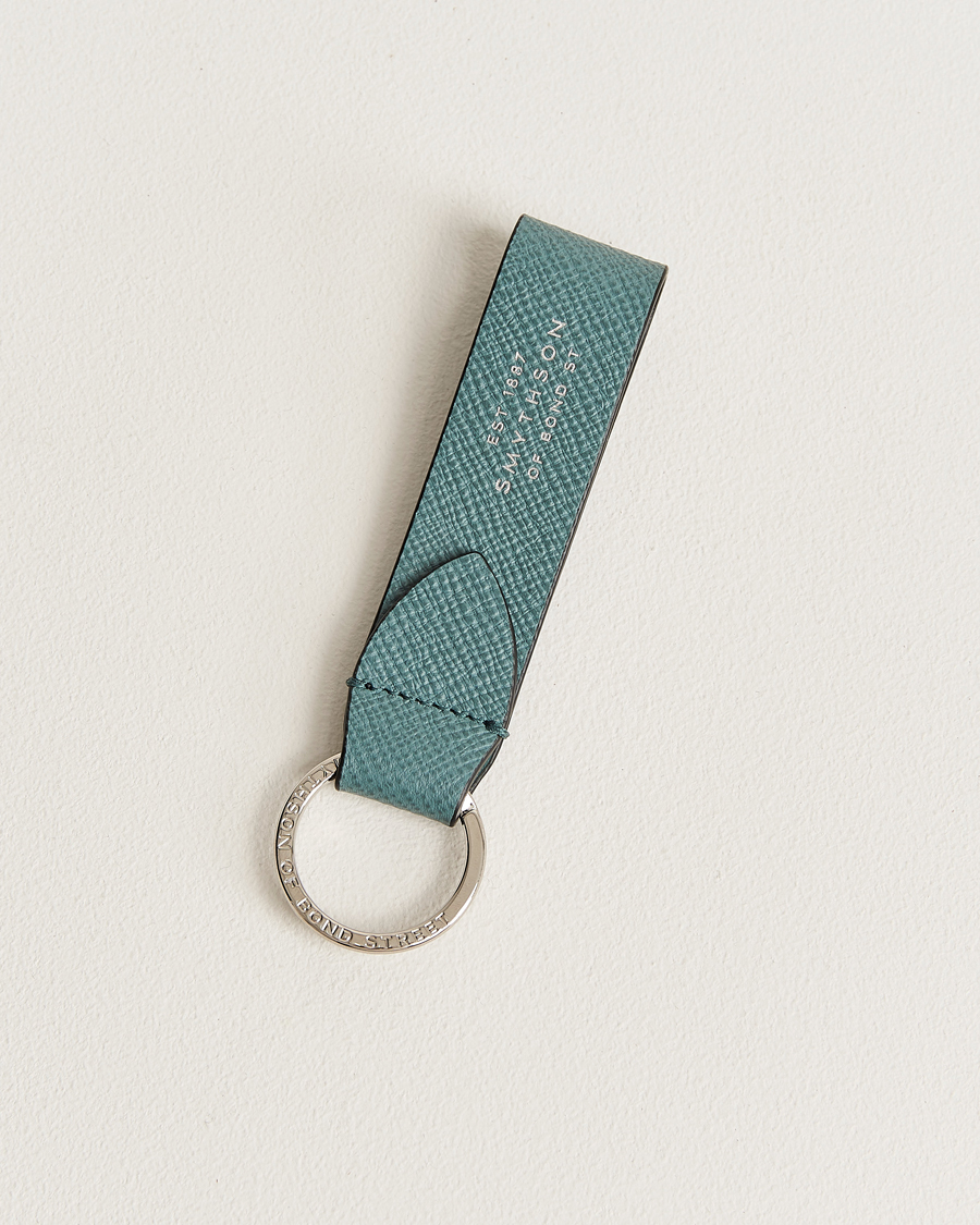 Mies | Avaimenperät | Smythson | Panama Leather Keyring Dark Teal