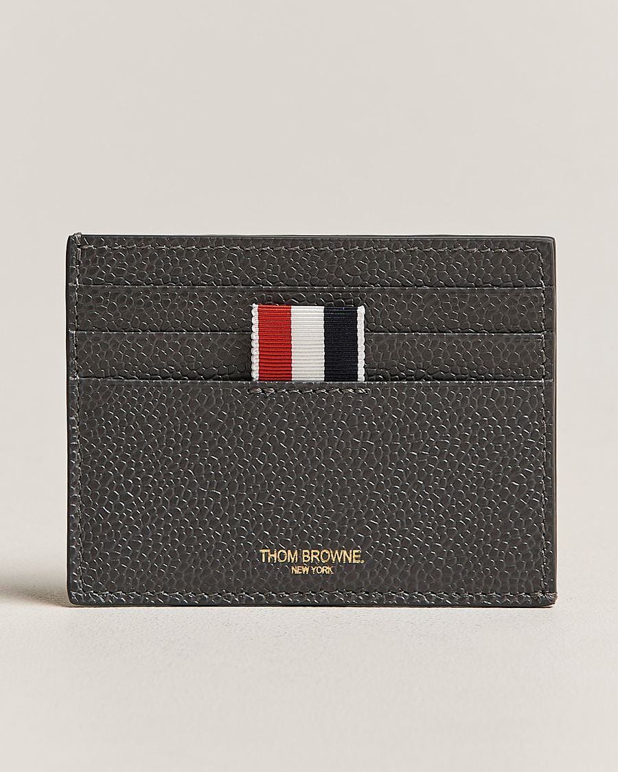 Mies | Thom Browne Pebble Grain Cardholder Dark Grey | Thom Browne | Pebble Grain Cardholder Dark Grey