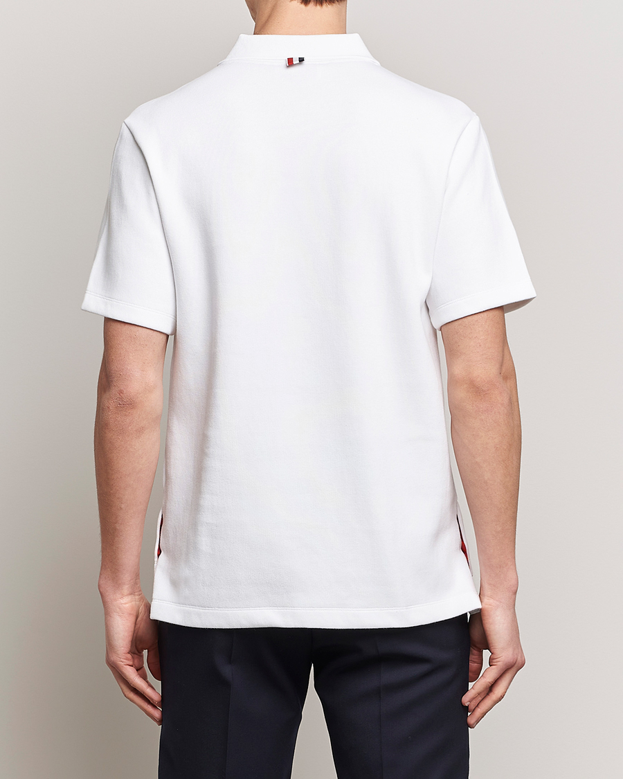 Mies | Pikeet | Thom Browne | Short Sleeve Pocket Polo White