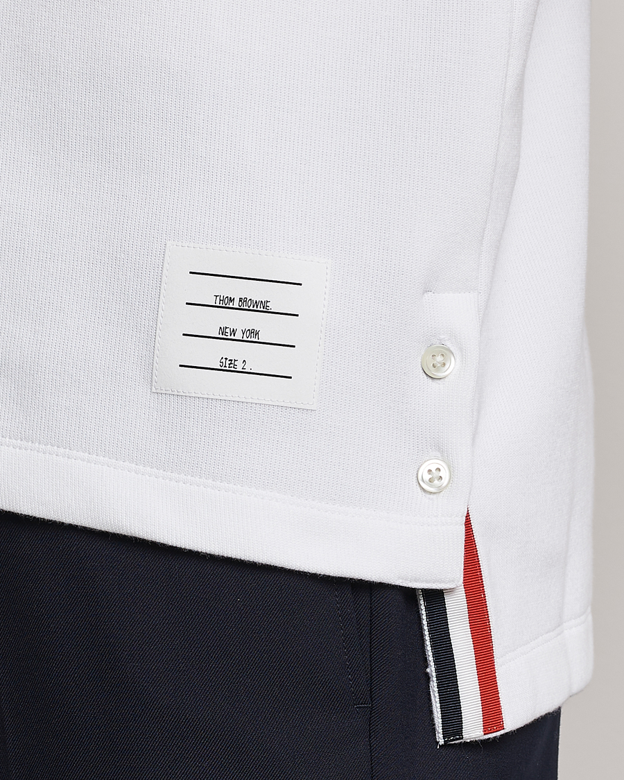 Mies | Pikeet | Thom Browne | Short Sleeve Pocket Polo White