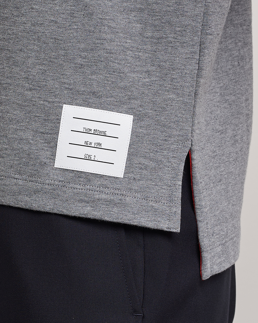 Mies | T-paidat | Thom Browne | Anchor Embroidered T-Shirt Light Grey