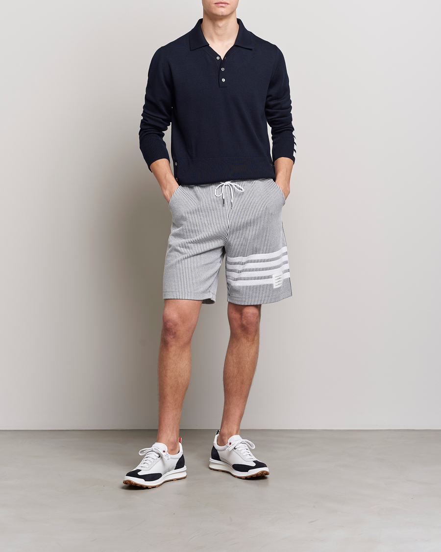 Mies | Shortsit | Thom Browne | Seersucker Loopback Shorts Light Grey
