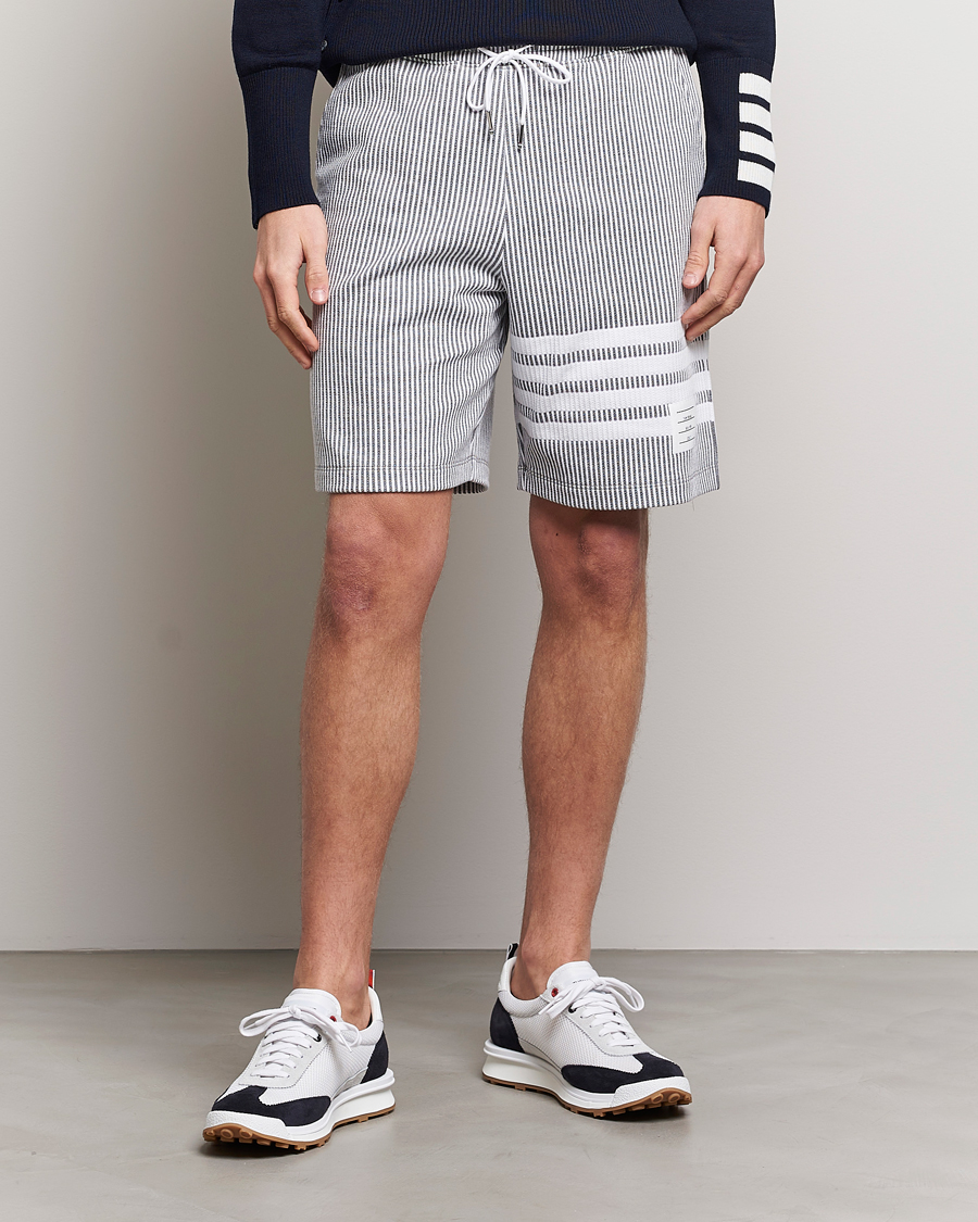 Mies | Chino-shortsit | Thom Browne | Seersucker Loopback Shorts Light Grey