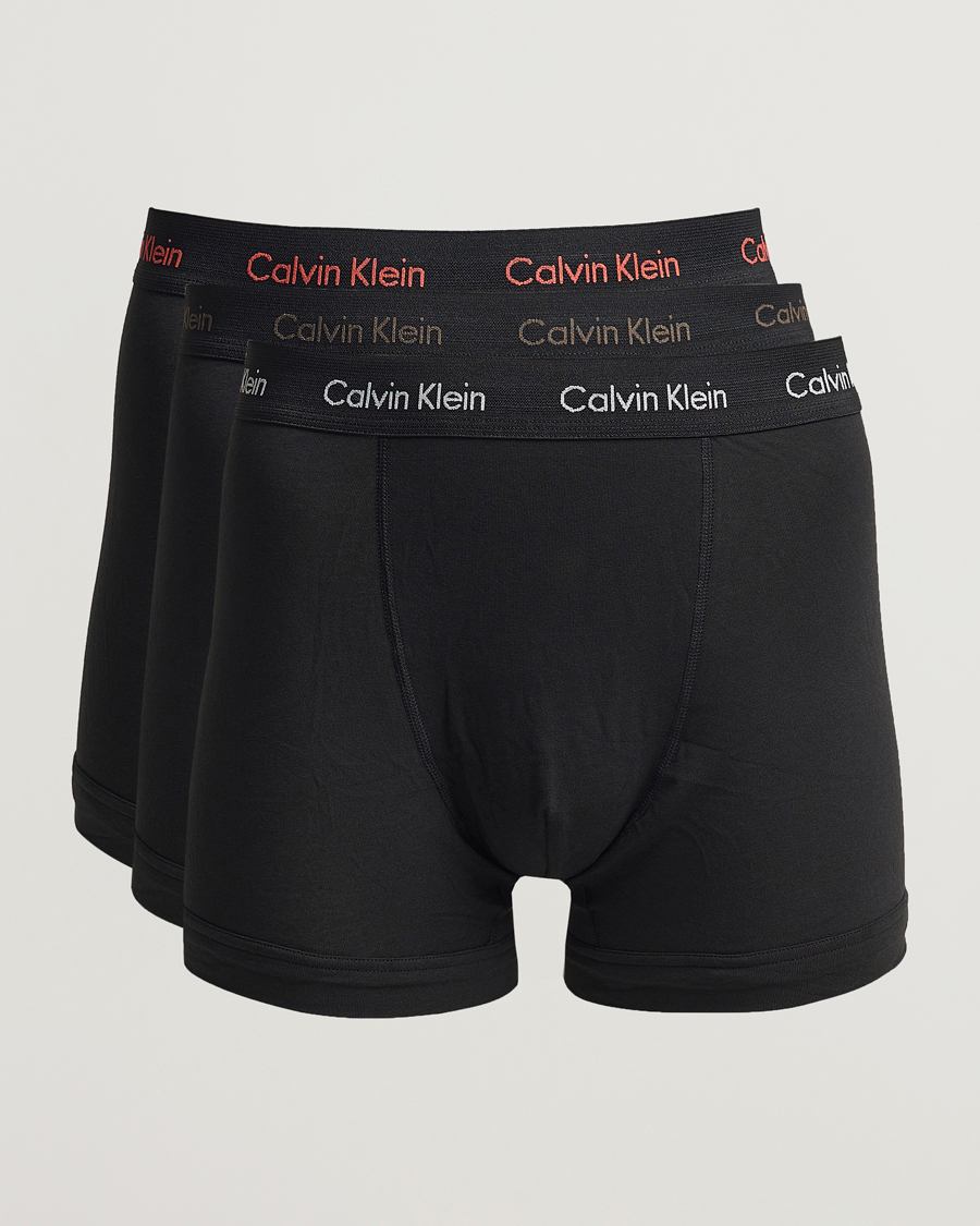 Mies | Alusvaatteet | Calvin Klein | Cotton Stretch Trunk 3-Pack Black
