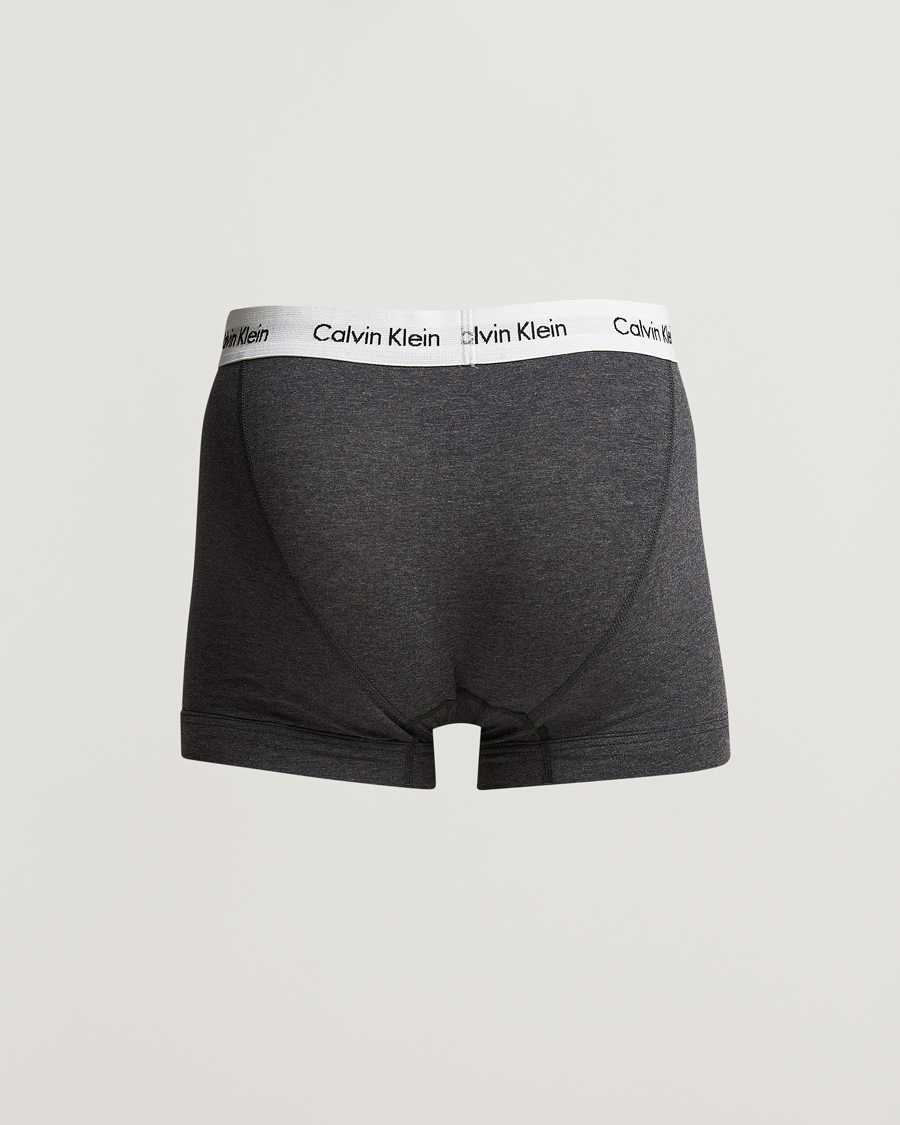 Mies | Alusvaatteet | Calvin Klein | Cotton Stretch Trunk 3-Pack Charcoal/Yellow/Green