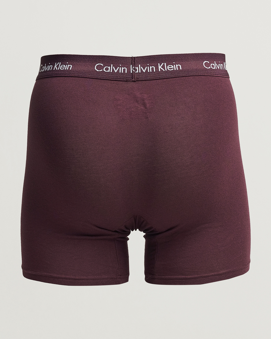 Mies | Alusvaatteet | Calvin Klein | Cotton Stretch 3-Pack Boxer Breif Plum/Red/Beige