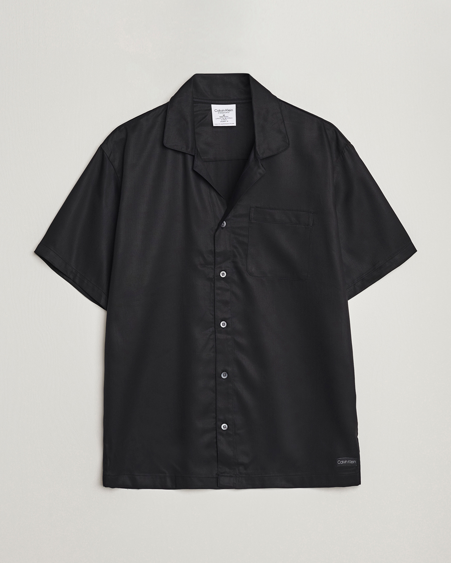 Mies | Kauluspaidat | Calvin Klein | Lyocell Short Sleeve Loungewear Shirt Black