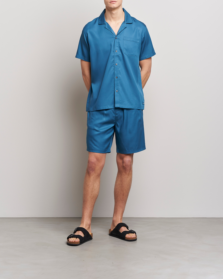 Mies | Kauluspaidat | Calvin Klein | Lyocell Short Sleeve Loungewear Shirt Midnight