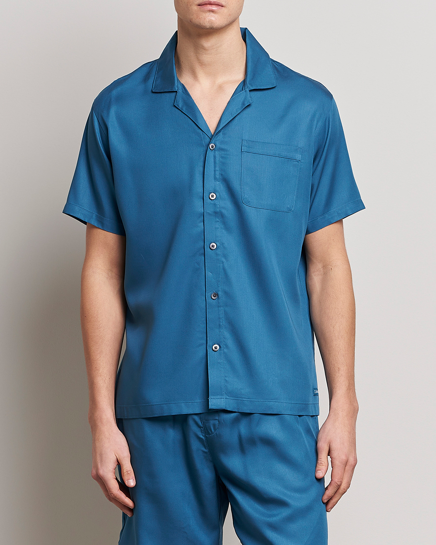 Mies | Kauluspaidat | Calvin Klein | Lyocell Short Sleeve Loungewear Shirt Midnight