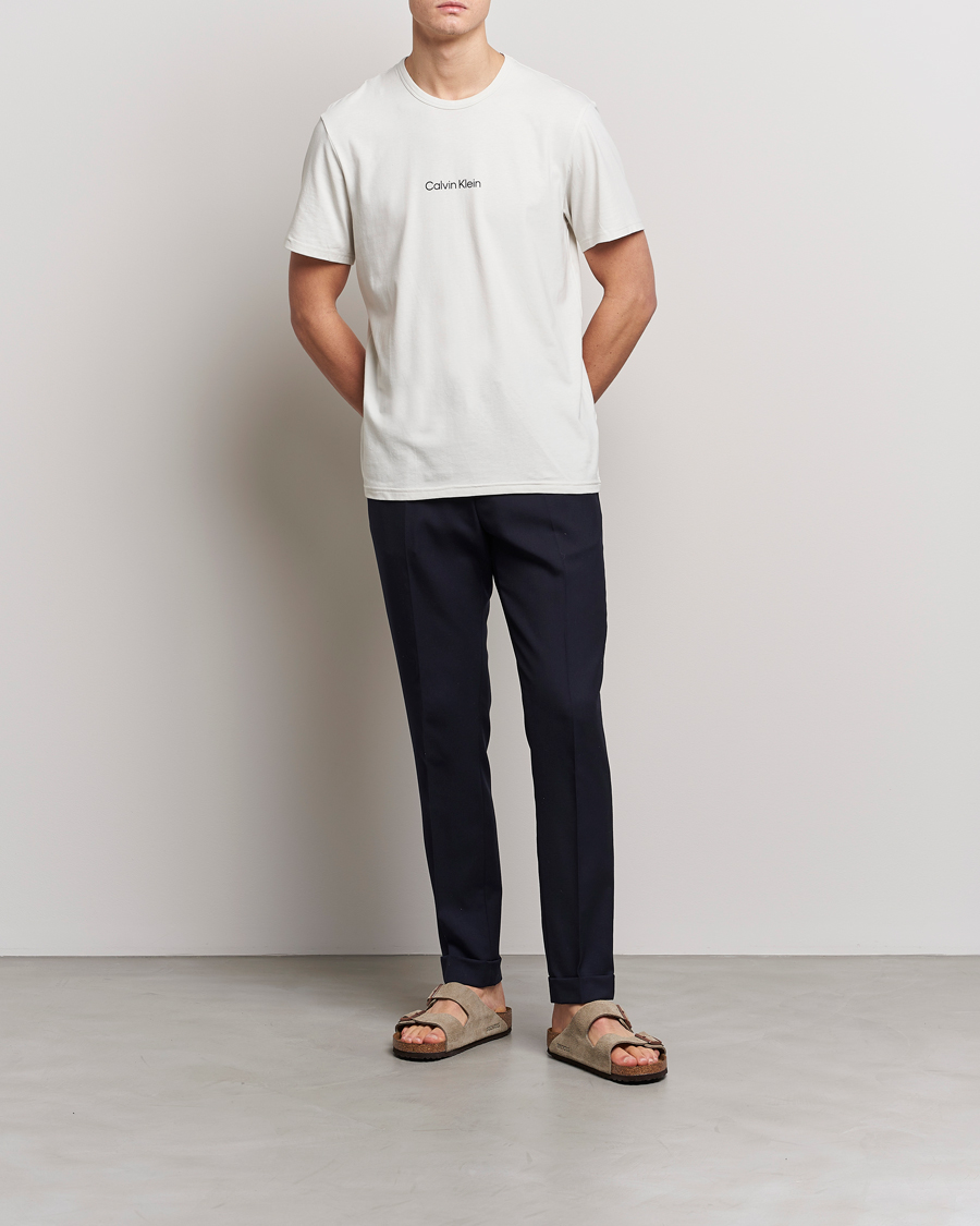 Mies | T-paidat | Calvin Klein | Logo Crew Neck Loungewear T-Shirt Silver Birch