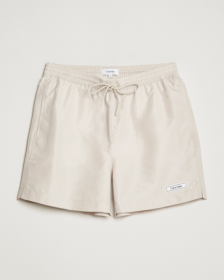 Mies | Uimahousut | Calvin Klein | Logo Drawstring Swimshorts Stony Beige