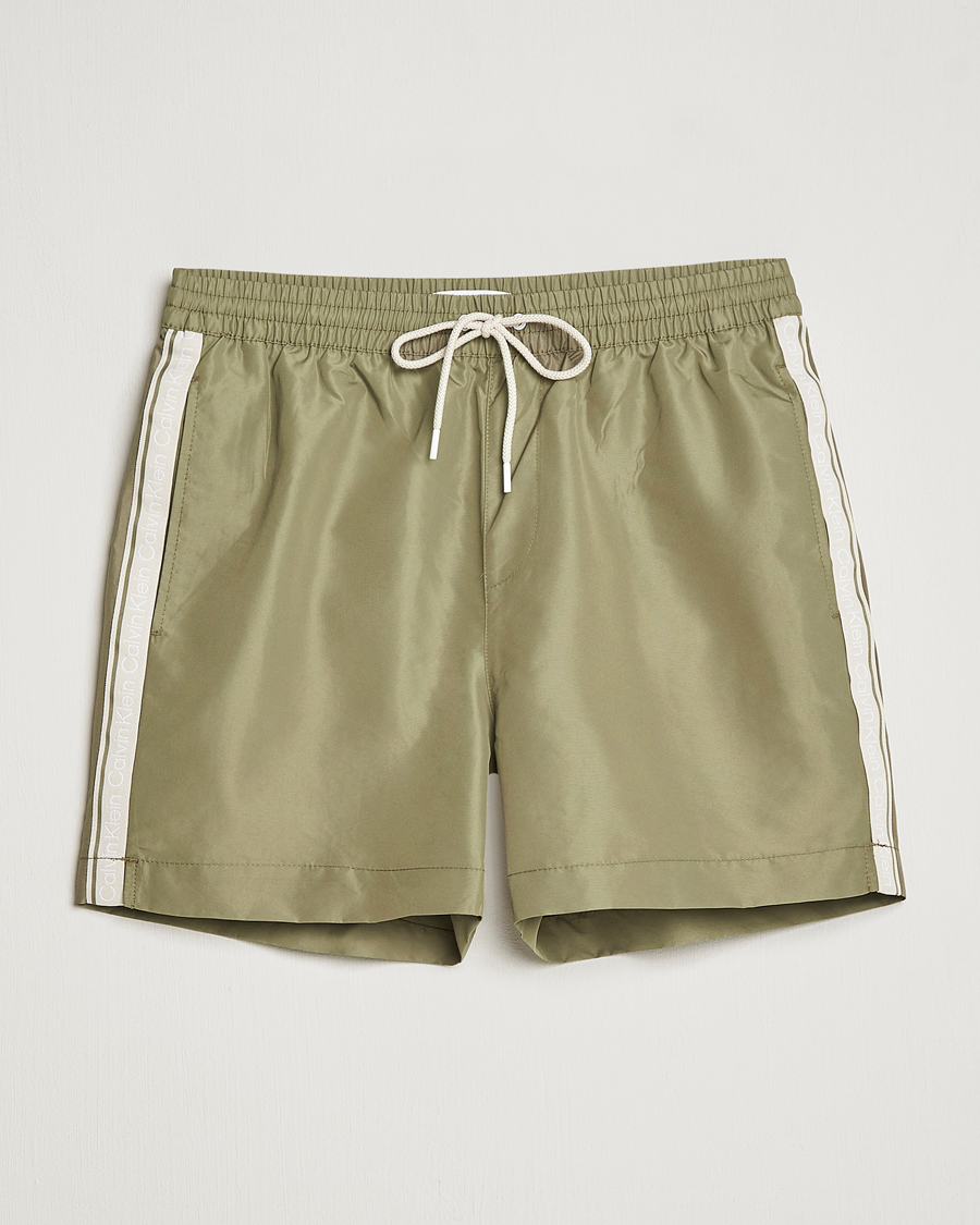 Mies | Uimahousut | Calvin Klein | Side Logo Drawstring Swimshorts Delta Green