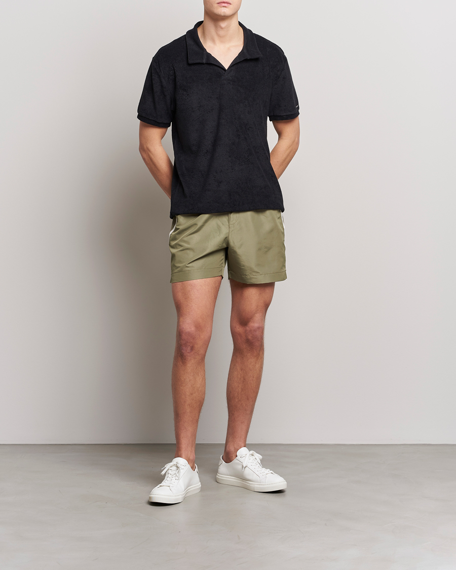 Mies | Uimahousut | Calvin Klein | Side Logo Drawstring Swimshorts Delta Green