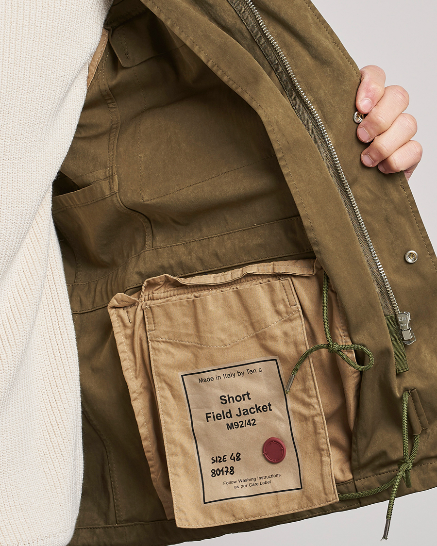 Mies | Takit | Ten c | 9 oz OJJ Piece Dyed Short Field Jacket Olive