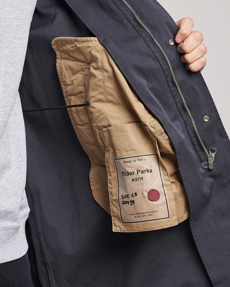 Mies | Takit | Ten c | 9 oz OJJ Piece Dyed Rider Parka Dark Grey