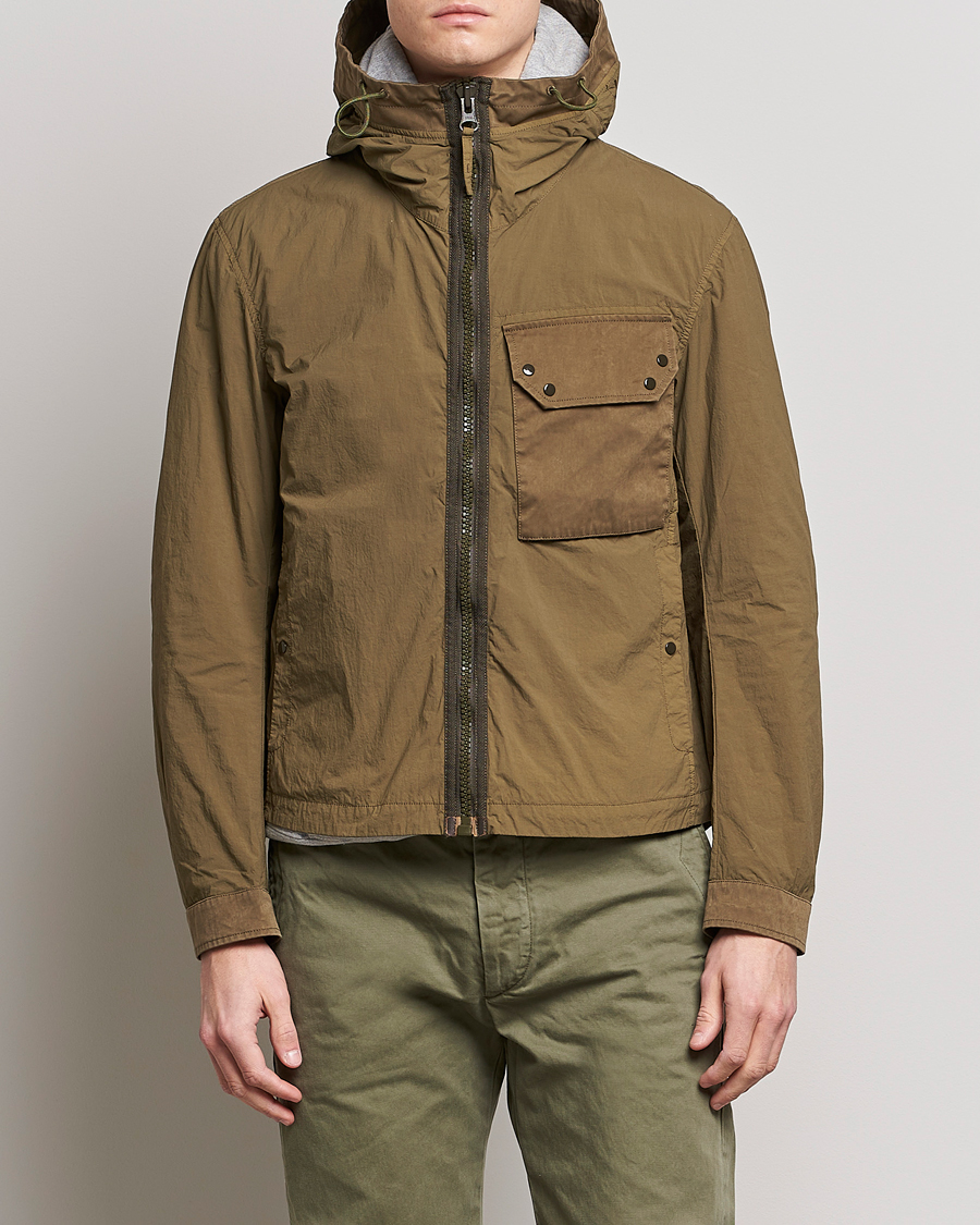 Mies |  | Ten c | Garment Dyed Nylon Hooded Jacket Olive