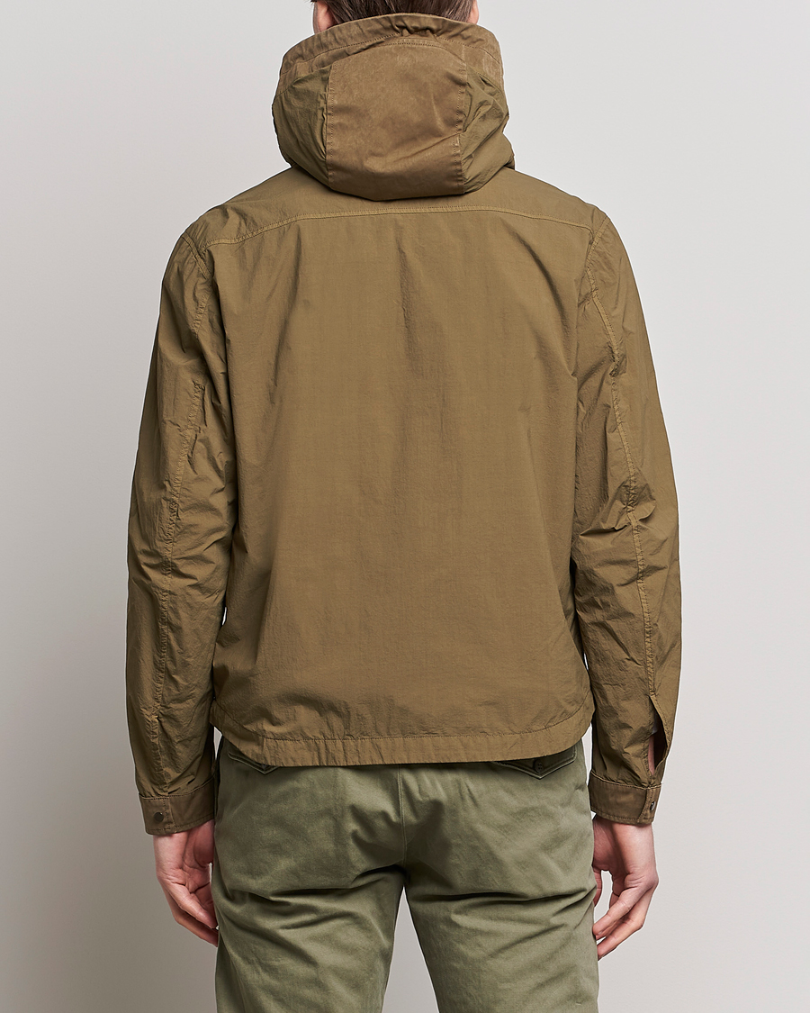 Mies | Takit | Ten c | Garment Dyed Nylon Hooded Jacket Olive