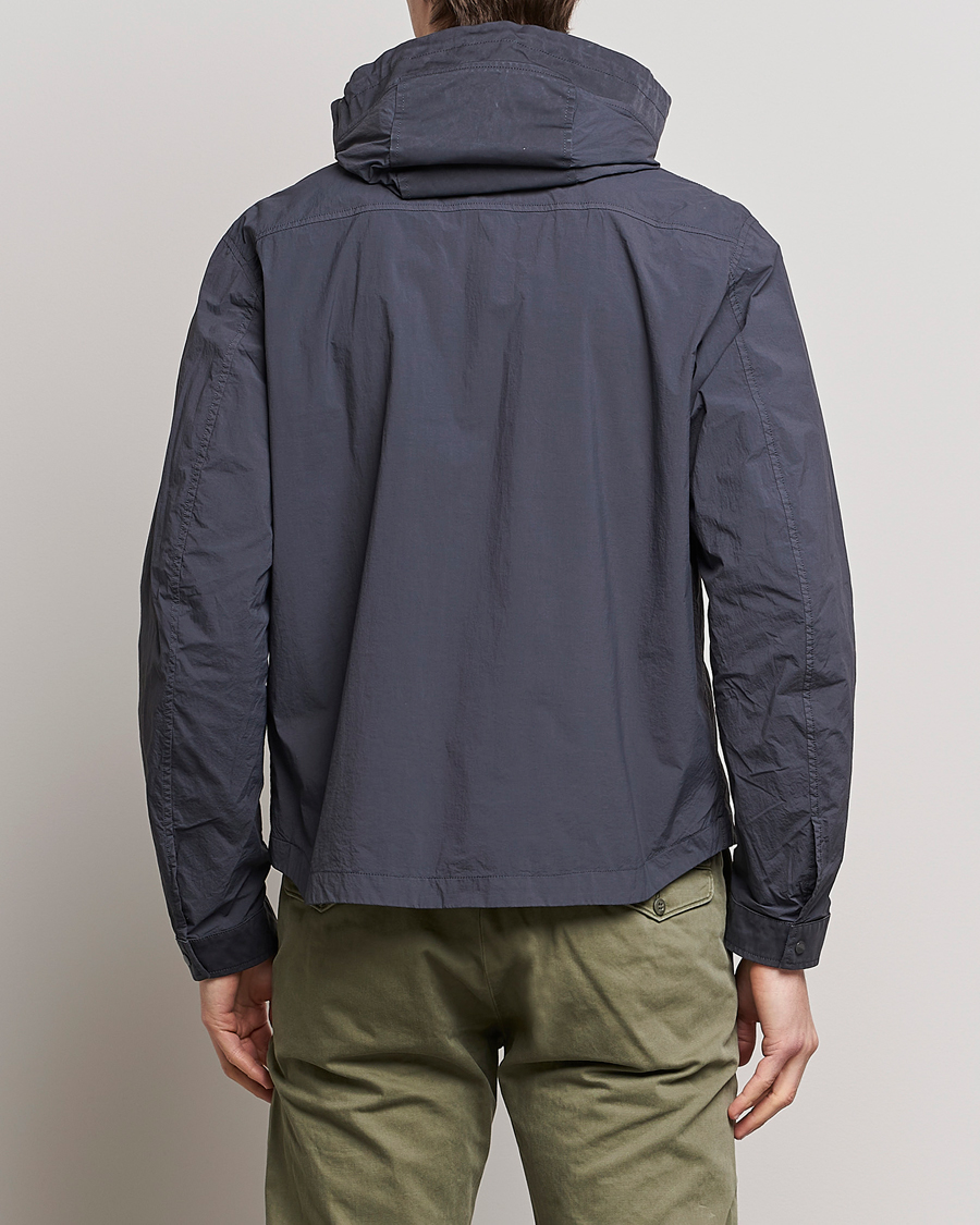 Mies | Takit | Ten c | Garment Dyed Nylon Hooded Jacket Blue Grey