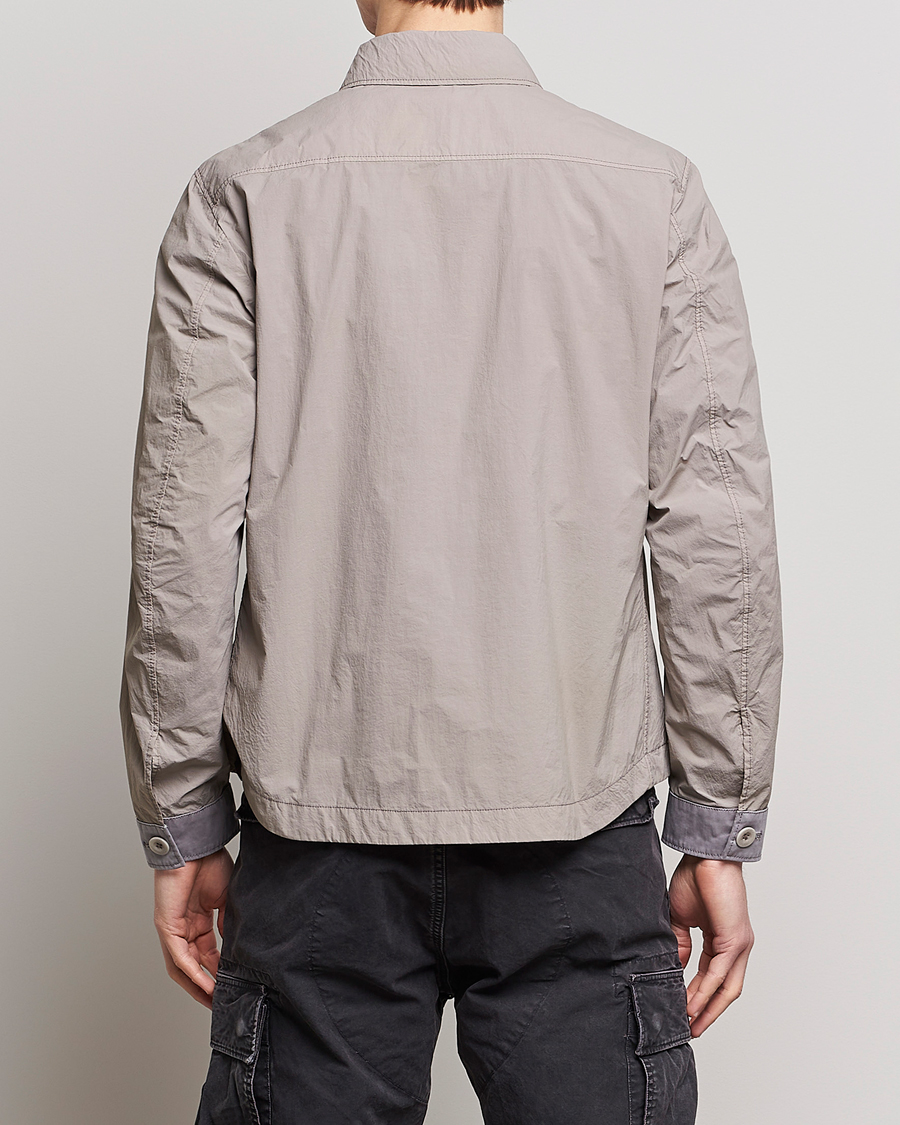 Mies | Takit | Ten c | Garment Dyed Nylon Jacket Light Grey