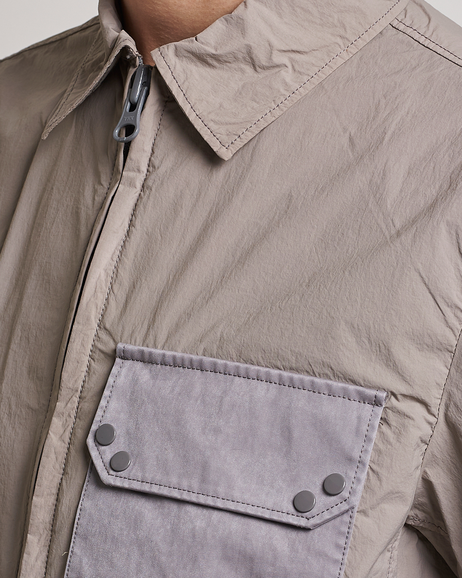 Mies | Takit | Ten c | Garment Dyed Nylon Jacket Light Grey
