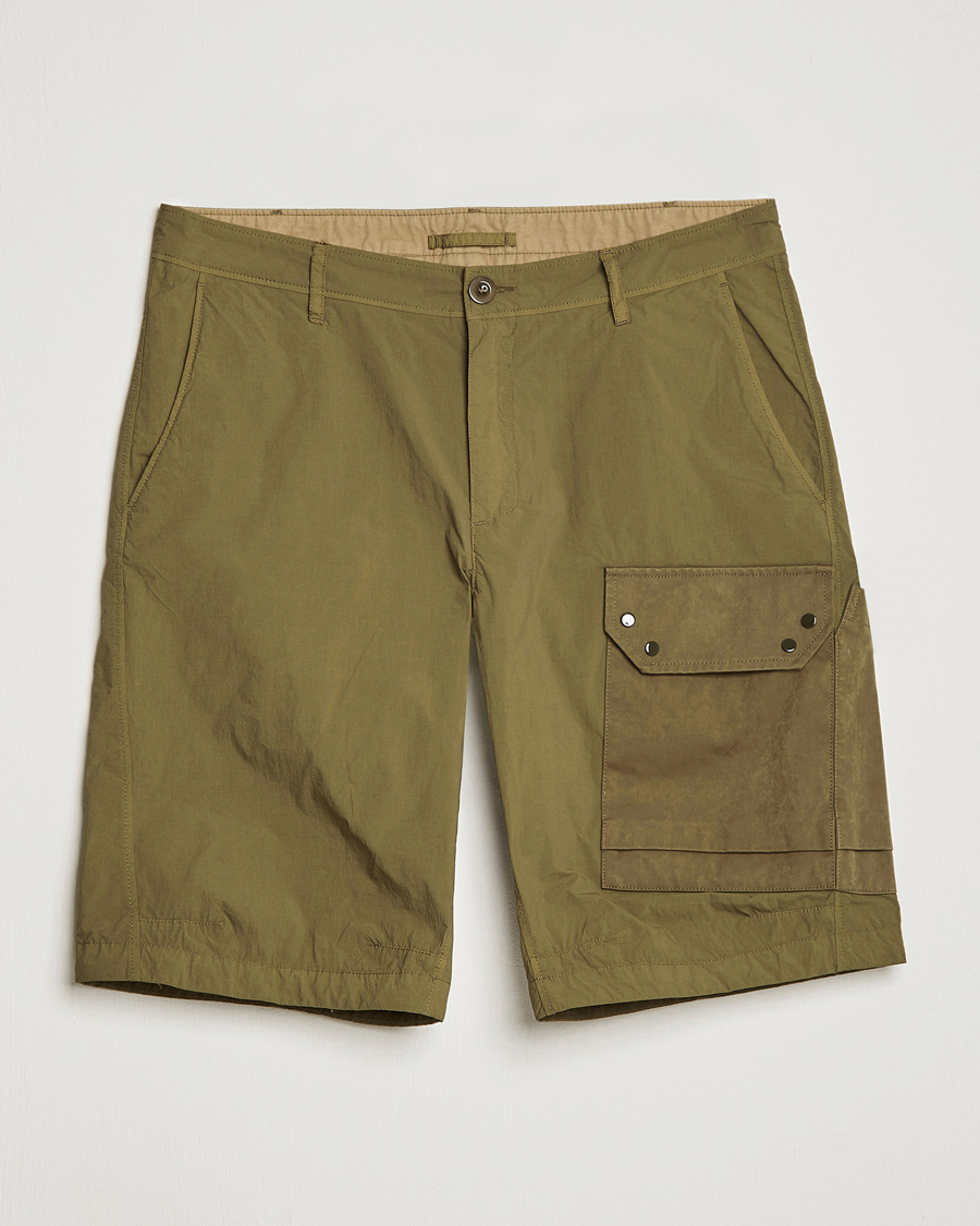 Mies | Shortsit | Ten c | Garment Dyed Nylon Cargo Shorts Olive