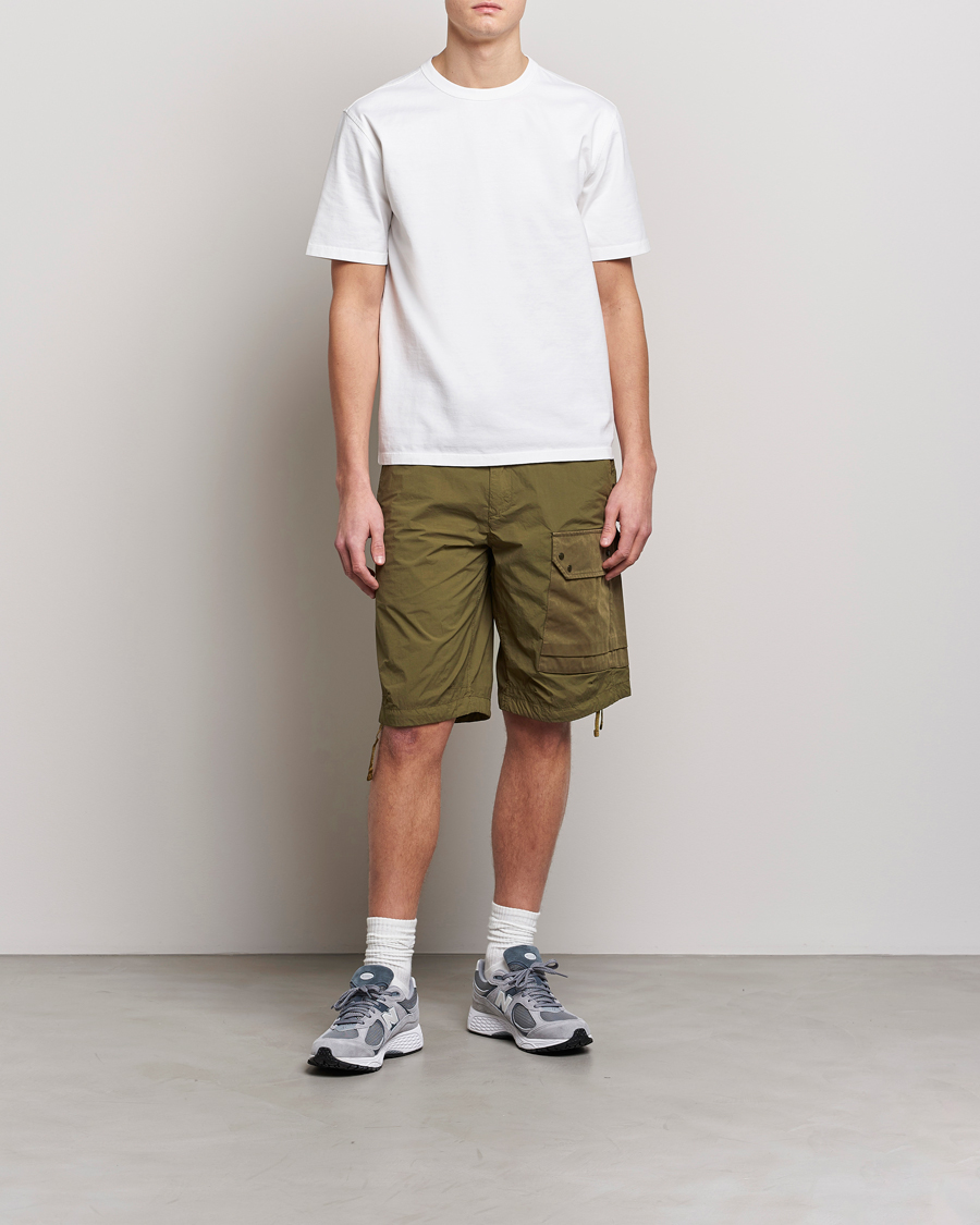 Mies | Shortsit | Ten c | Garment Dyed Nylon Cargo Shorts Olive