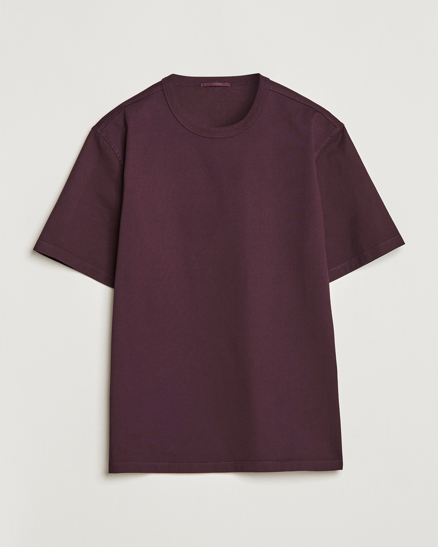 Mies | T-paidat | Ten c | Garment Dyed Cotton Jersey T-Shirt Blackberry