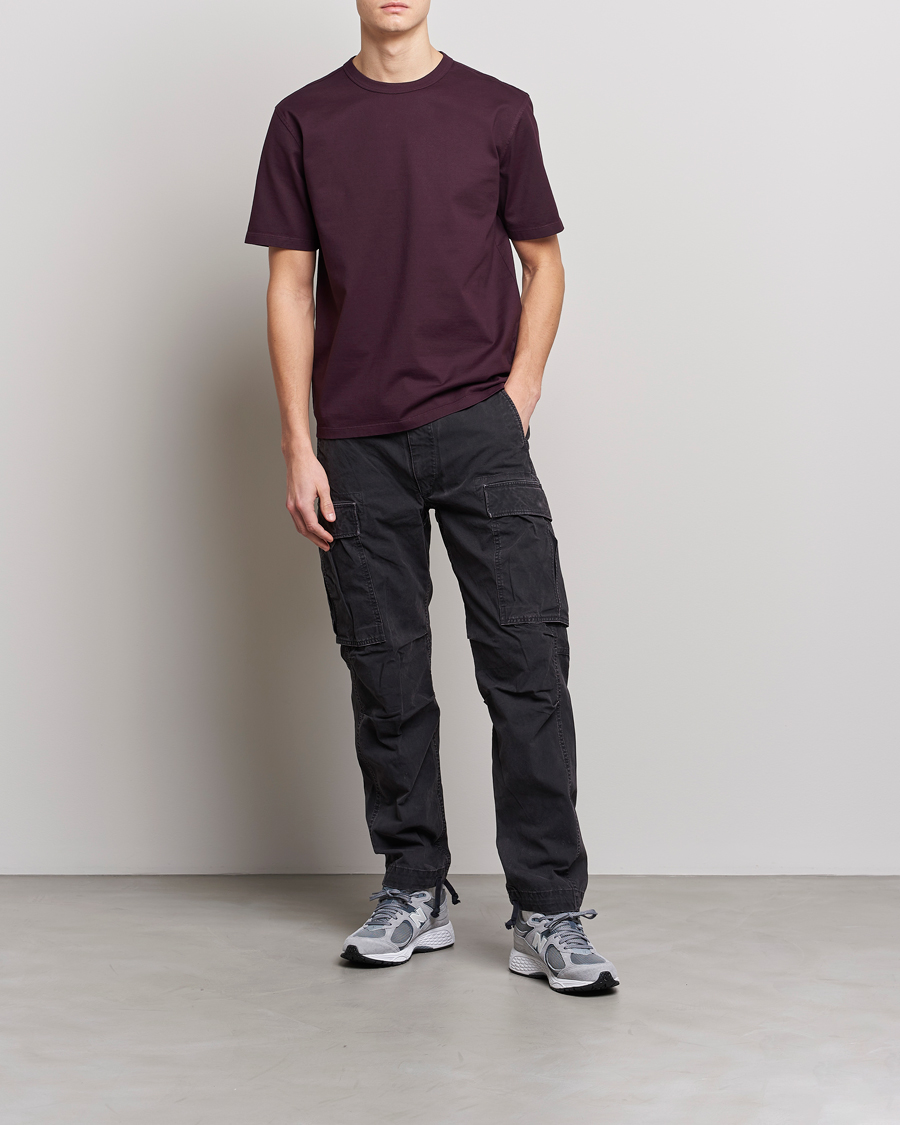 Mies | T-paidat | Ten c | Garment Dyed Cotton Jersey T-Shirt Blackberry