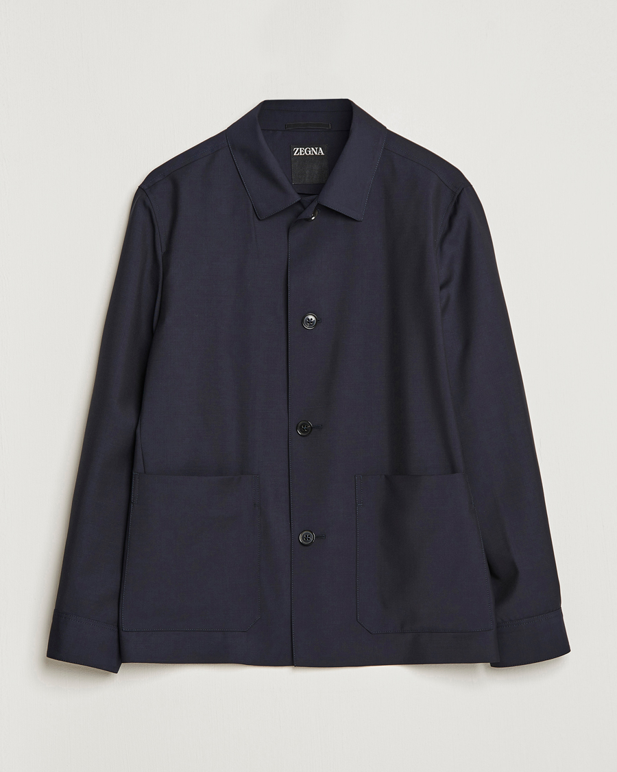 Mies | Takit | Zegna | Wool/Mohair Chore Jacket Navy