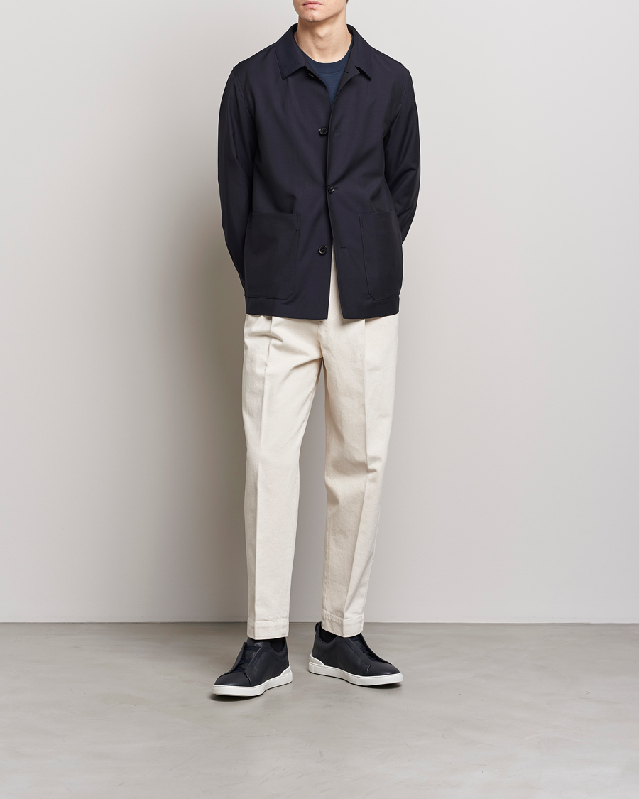 Mies | Takit | Zegna | Wool/Mohair Chore Jacket Navy