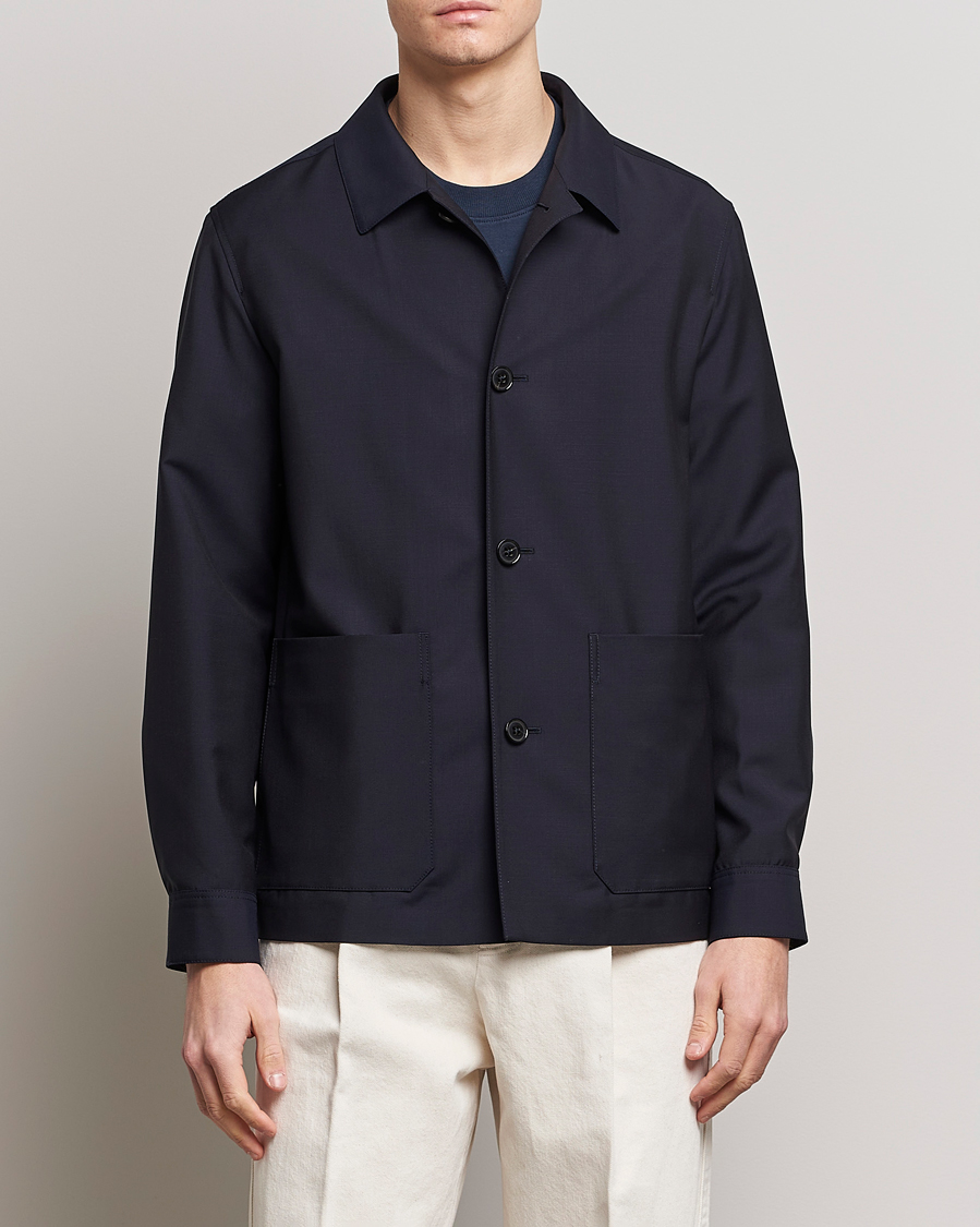Mies | Takit | Zegna | Wool/Mohair Chore Jacket Navy
