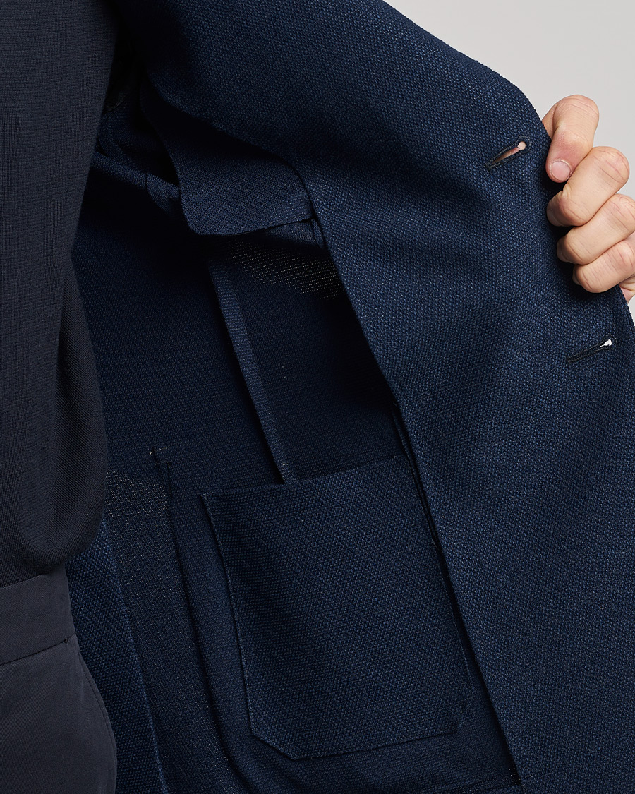Mies | Pikkutakit | Zegna | Cotton/Linen Informale Blazer Navy