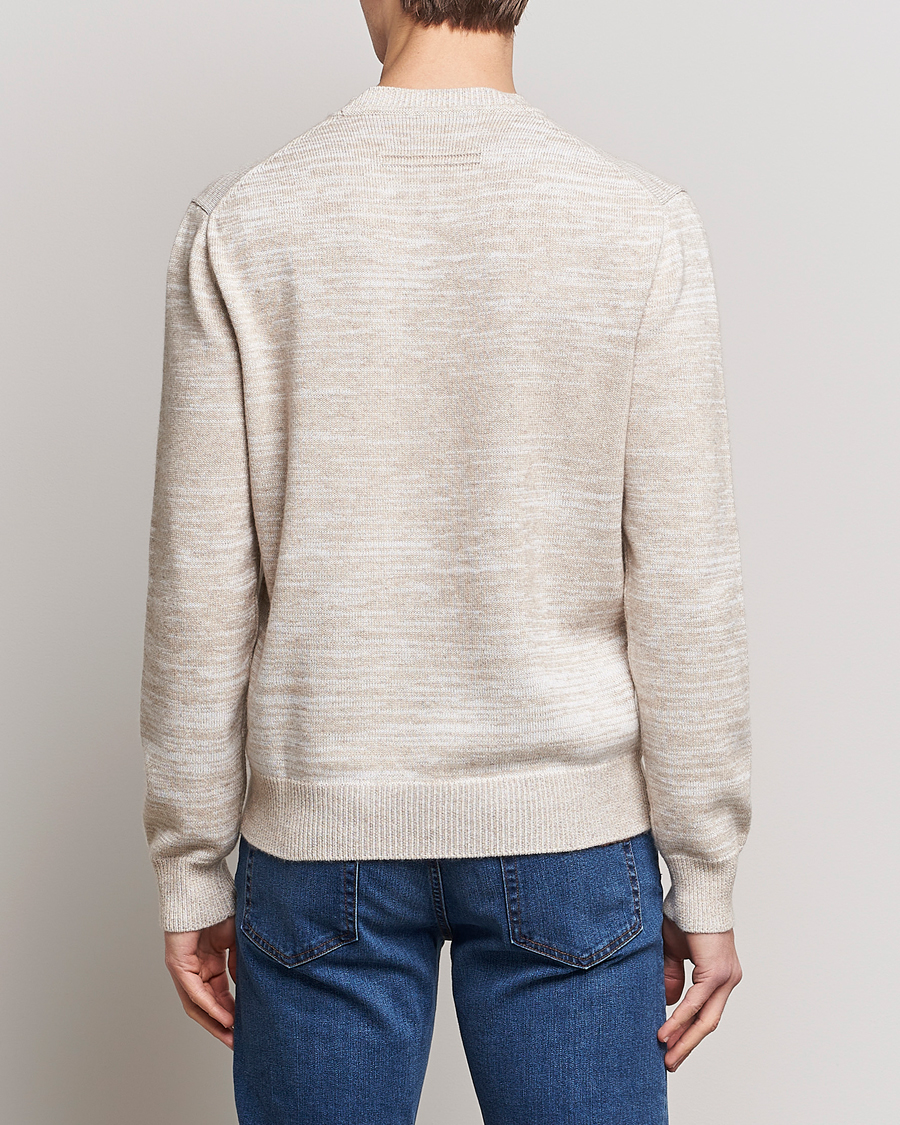 Mies | Puserot | Zegna | Oasi Cashmere/Cotton Melange Sweater Beige