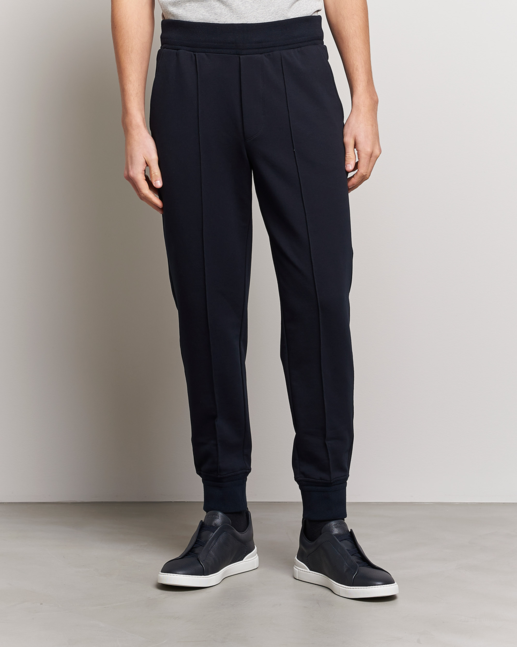 Mies |  | Zegna | Cotton Stretch Joggers Navy