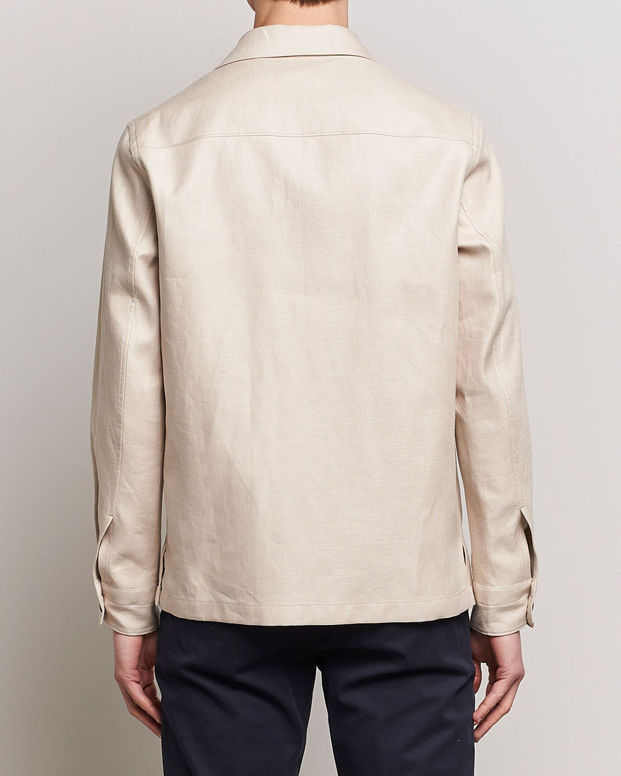 Mies | Kauluspaidat | Zegna | Linen Shirt Jacket Beige