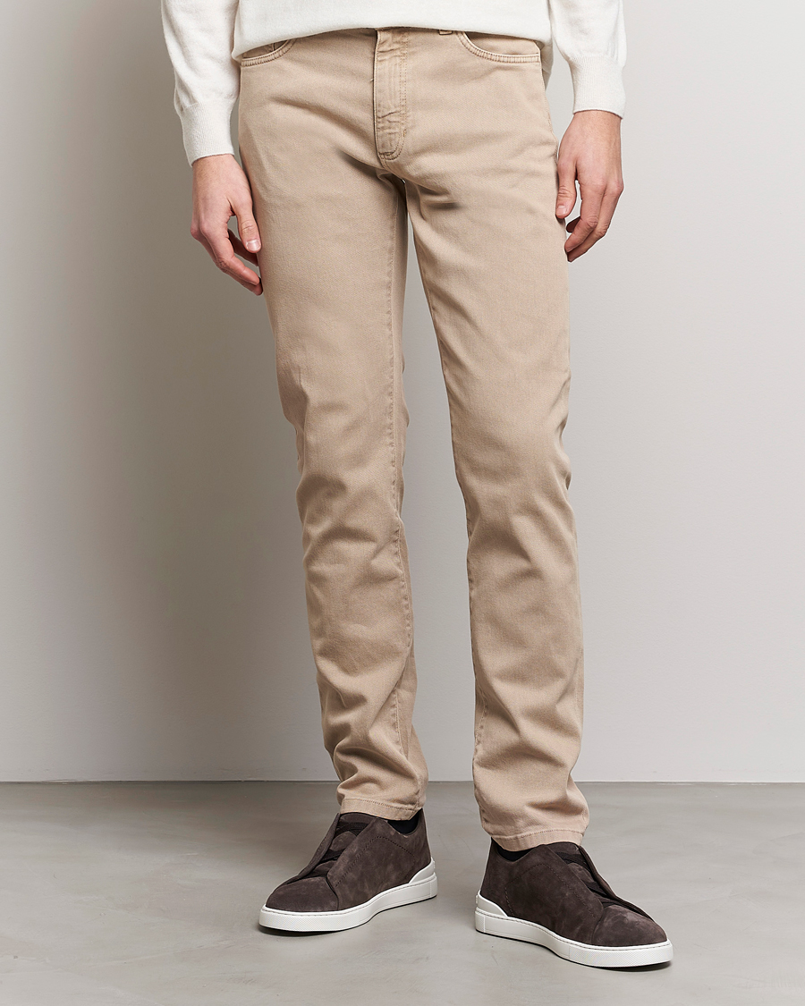 Mies | Viisitaskuhousut | Zegna | Slim Fit Dyed 5-Pocket Pants Brown