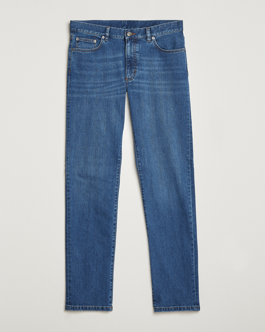 Mies | Farkut | Zegna | Slim Fit Stretch Denim Jeans Stone Wash
