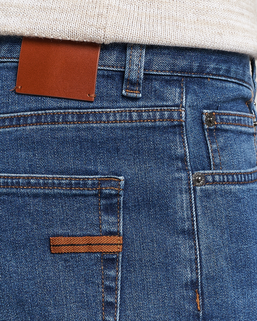 Mies | Farkut | Zegna | Slim Fit Stretch Denim Jeans Stone Wash