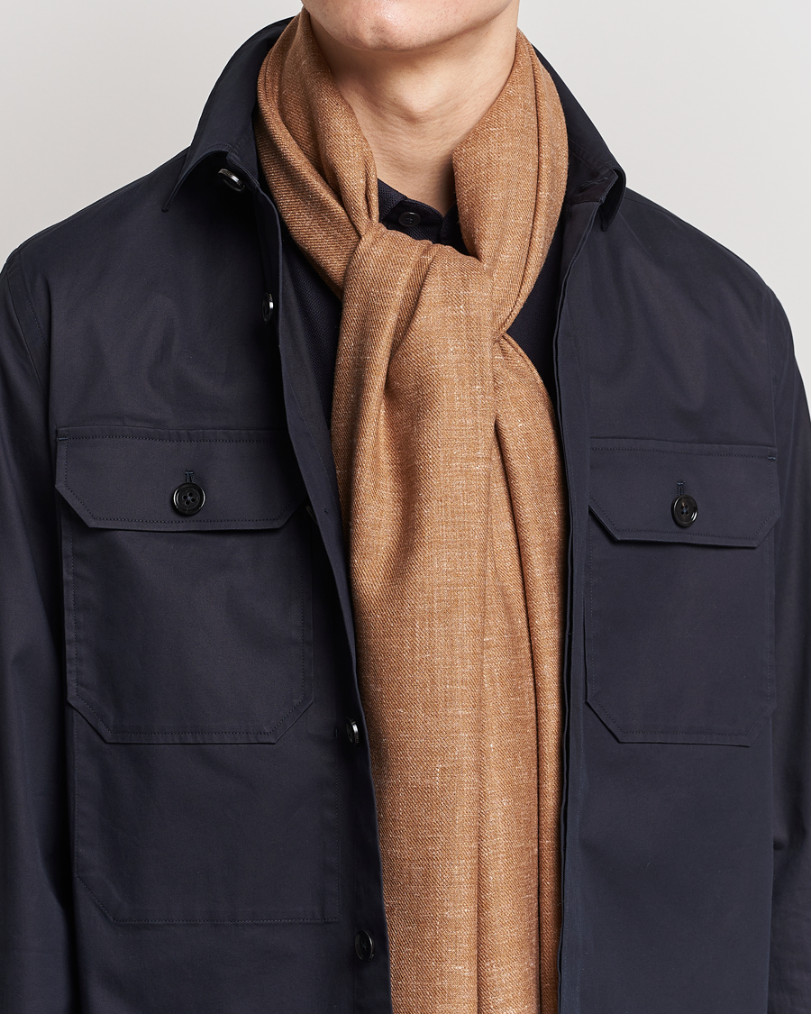 Mies | Zegna Oasi Cashmere/Linen Scarf Beige | Zegna | Oasi Cashmere/Linen Scarf Beige