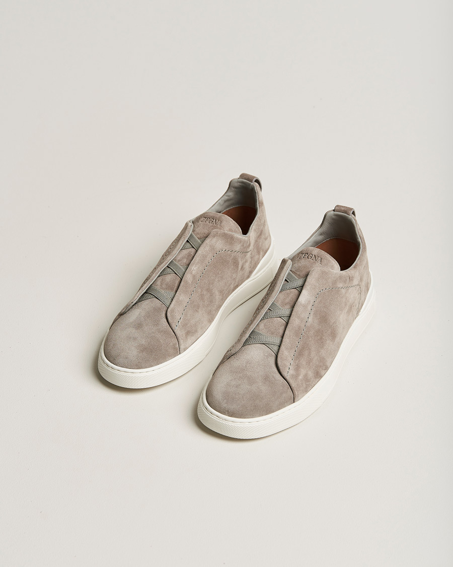 Mies | Zegna | Zegna | Triple Stitch Sneakers Grey Suede